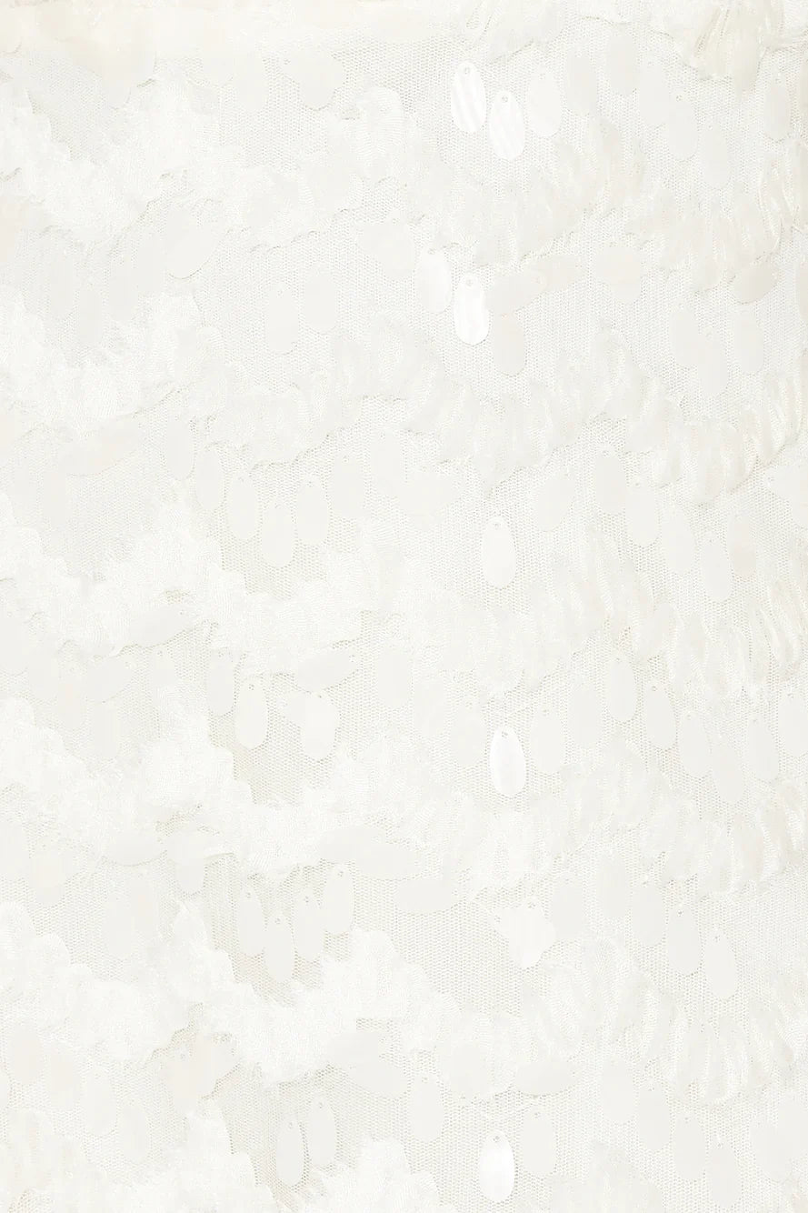 Fancy Affair Strapless Sequin Mini Dress Cream